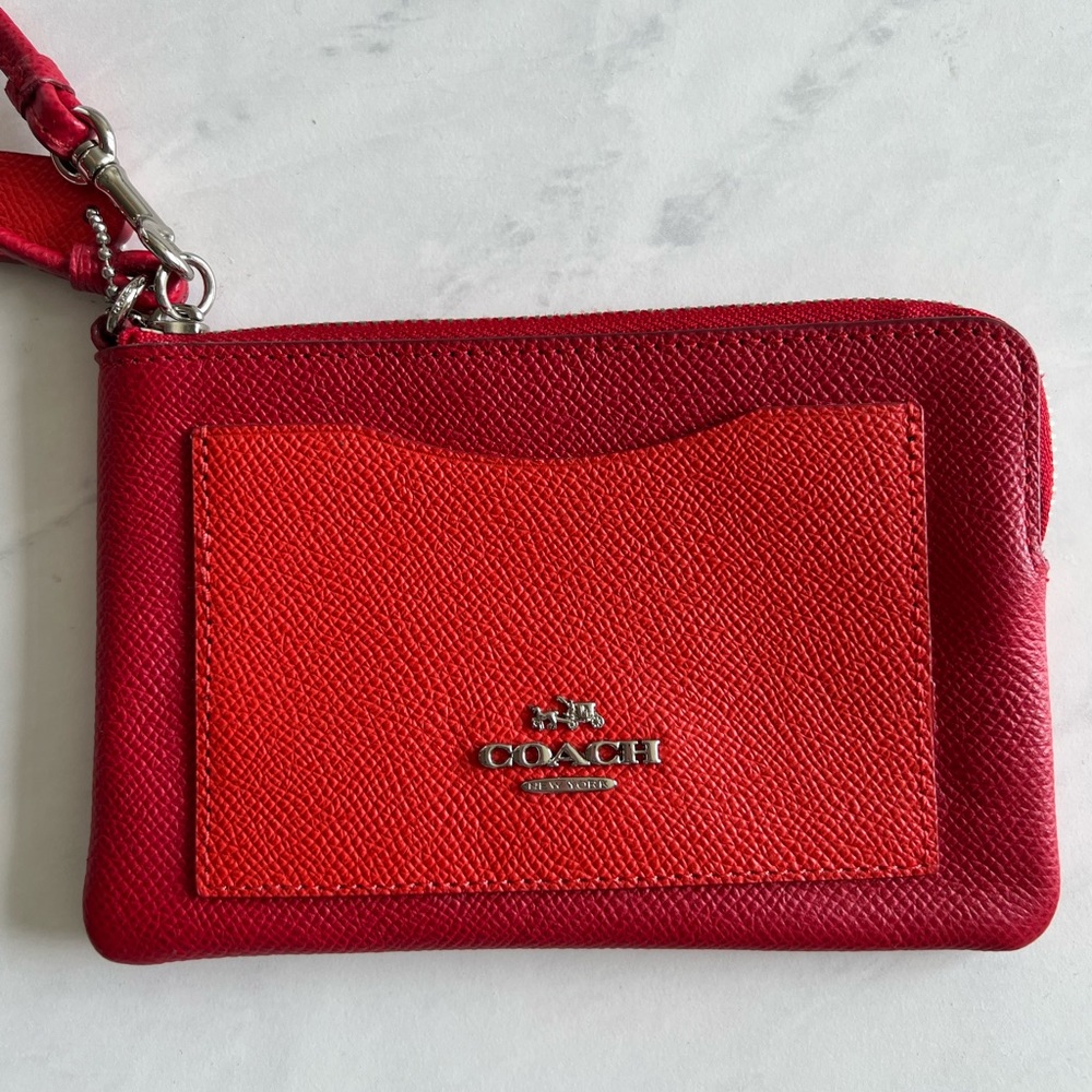 Coach Corner Zip Wristlet